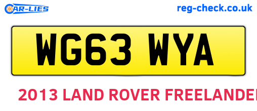 WG63WYA are the vehicle registration plates.