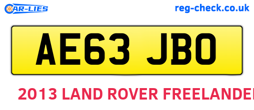 AE63JBO are the vehicle registration plates.