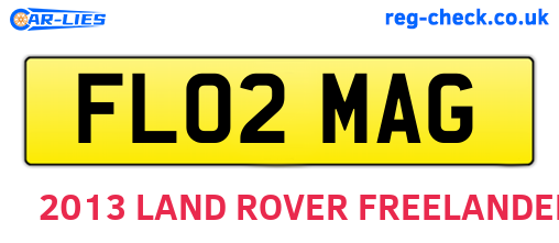 FL02MAG are the vehicle registration plates.