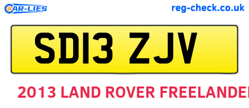 SD13ZJV are the vehicle registration plates.