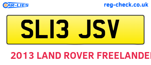 SL13JSV are the vehicle registration plates.