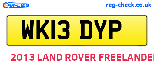 WK13DYP are the vehicle registration plates.