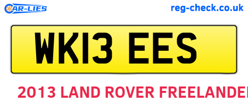 WK13EES are the vehicle registration plates.