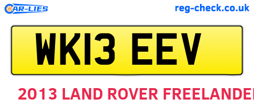 WK13EEV are the vehicle registration plates.