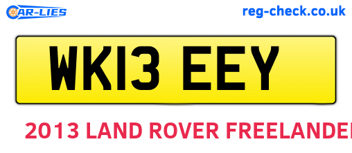 WK13EEY are the vehicle registration plates.