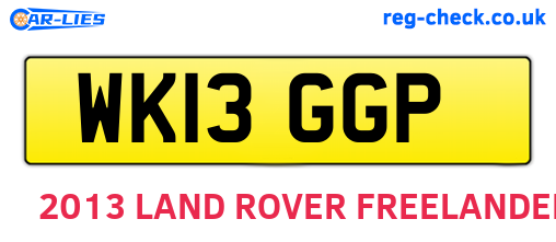 WK13GGP are the vehicle registration plates.