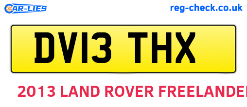 DV13THX are the vehicle registration plates.