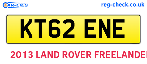 KT62ENE are the vehicle registration plates.