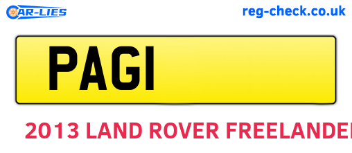PAG1 are the vehicle registration plates.