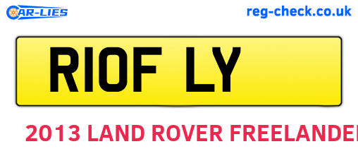 R10FLY are the vehicle registration plates.