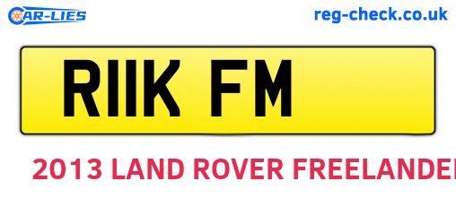 R11KFM are the vehicle registration plates.