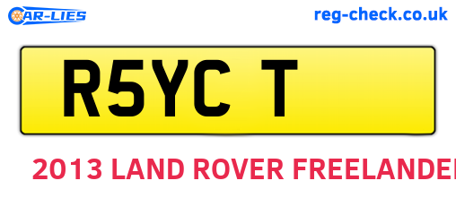 R5YCT are the vehicle registration plates.