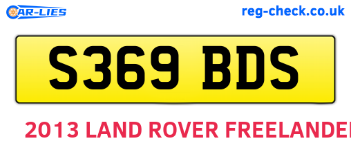 S369BDS are the vehicle registration plates.