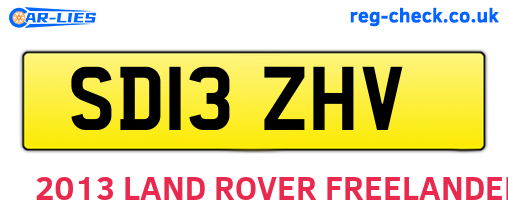 SD13ZHV are the vehicle registration plates.