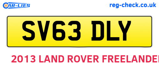 SV63DLY are the vehicle registration plates.