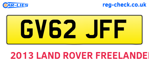 GV62JFF are the vehicle registration plates.