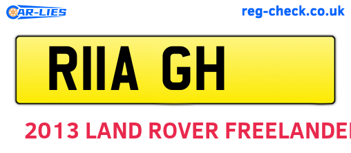 R11AGH are the vehicle registration plates.