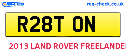 R28TON are the vehicle registration plates.