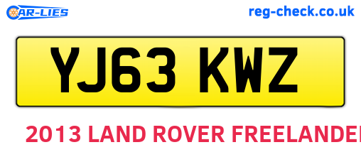 YJ63KWZ are the vehicle registration plates.
