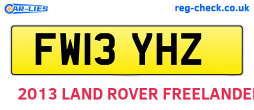 FW13YHZ are the vehicle registration plates.