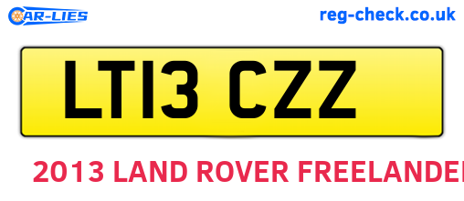 LT13CZZ are the vehicle registration plates.