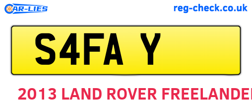 S4FAY are the vehicle registration plates.