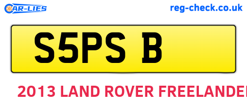 S5PSB are the vehicle registration plates.