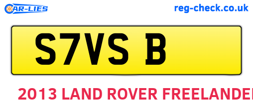 S7VSB are the vehicle registration plates.