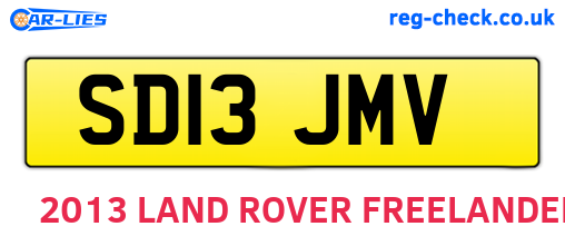 SD13JMV are the vehicle registration plates.