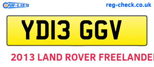 YD13GGV are the vehicle registration plates.
