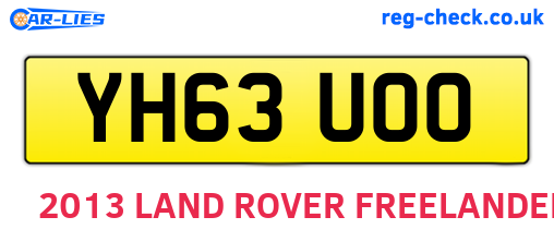 YH63UOO are the vehicle registration plates.
