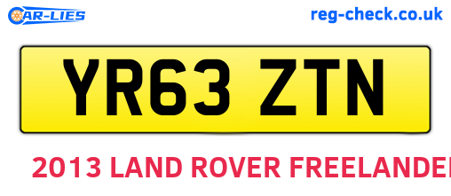 YR63ZTN are the vehicle registration plates.