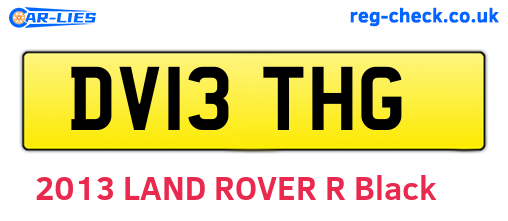 DV13THG are the vehicle registration plates.