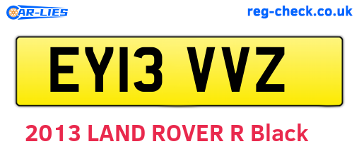 EY13VVZ are the vehicle registration plates.