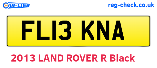 FL13KNA are the vehicle registration plates.