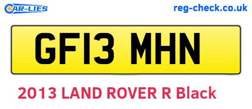 GF13MHN are the vehicle registration plates.