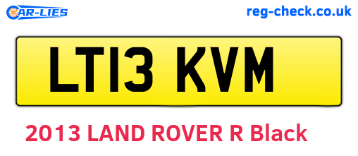 LT13KVM are the vehicle registration plates.