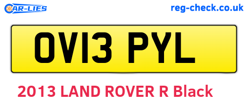 OV13PYL are the vehicle registration plates.