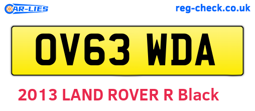 OV63WDA are the vehicle registration plates.