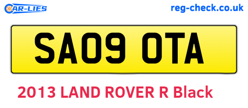SA09OTA are the vehicle registration plates.