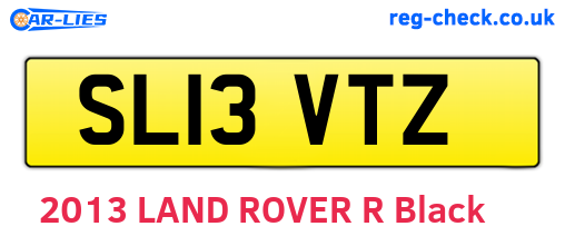 SL13VTZ are the vehicle registration plates.