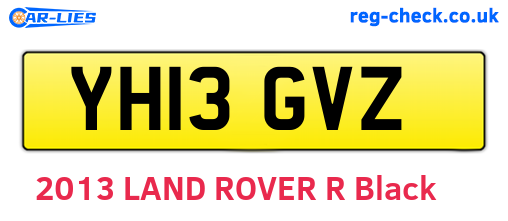 YH13GVZ are the vehicle registration plates.