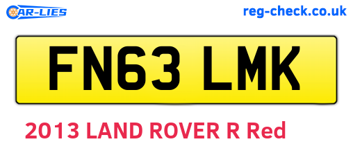 FN63LMK are the vehicle registration plates.