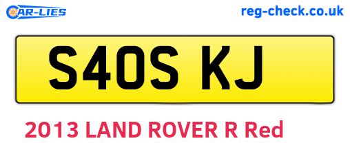S40SKJ are the vehicle registration plates.