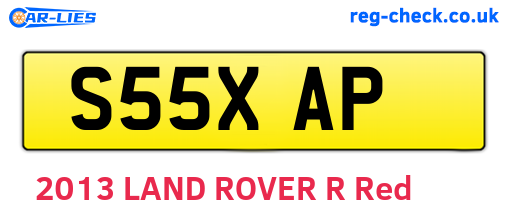 S55XAP are the vehicle registration plates.