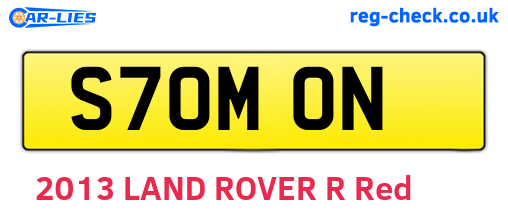 S70MON are the vehicle registration plates.