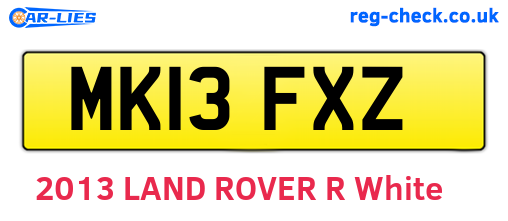 MK13FXZ are the vehicle registration plates.