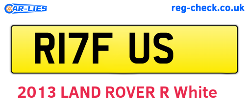 R17FUS are the vehicle registration plates.