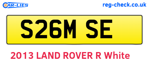 S26MSE are the vehicle registration plates.