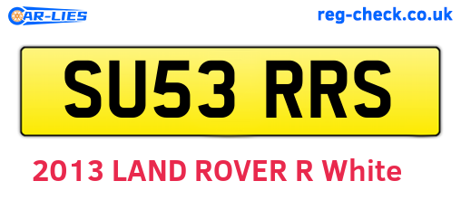 SU53RRS are the vehicle registration plates.